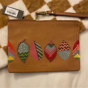 NWT Fossil Genuine Leather Wallet, hand bag purse, leather hand bag, girls pouch